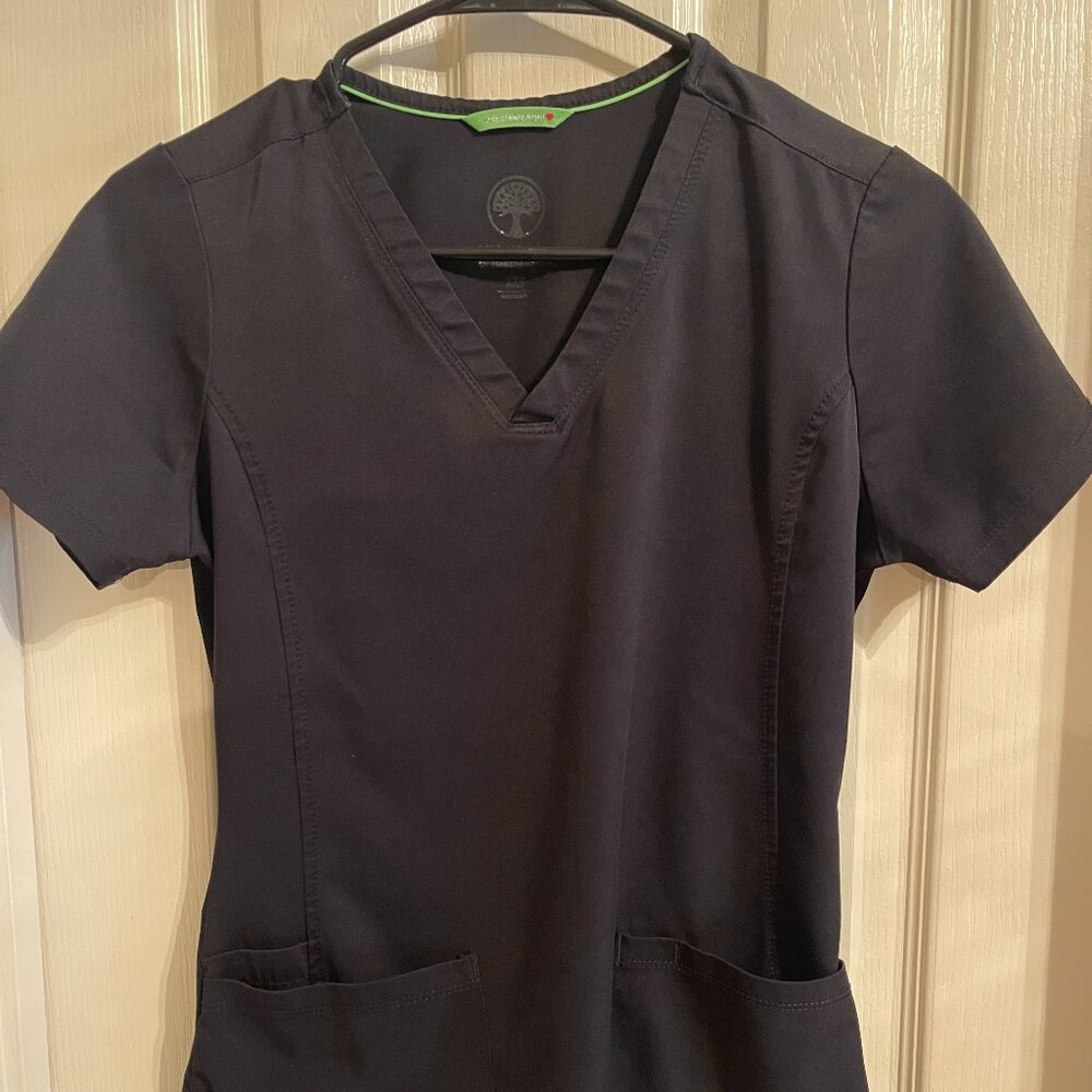 HH Works Scrub Top Black Women's XXS